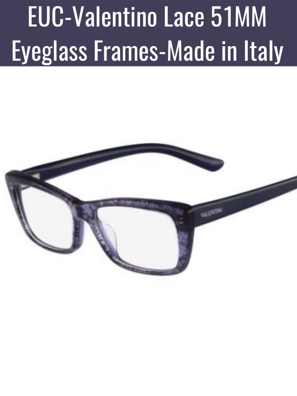 EUC-Valentino Lace 51MM Eyeglass Frames-Made in Italy
